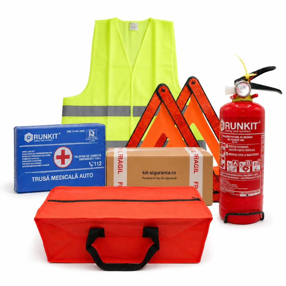 Kit siguranta auto obligatoriu, certificat RAR si avizat IGSU, RUNKIT