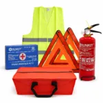 Kit siguranta auto Premium, certificat RAR si avizat IGSU, utilizabil Grecia, RUNKIT
