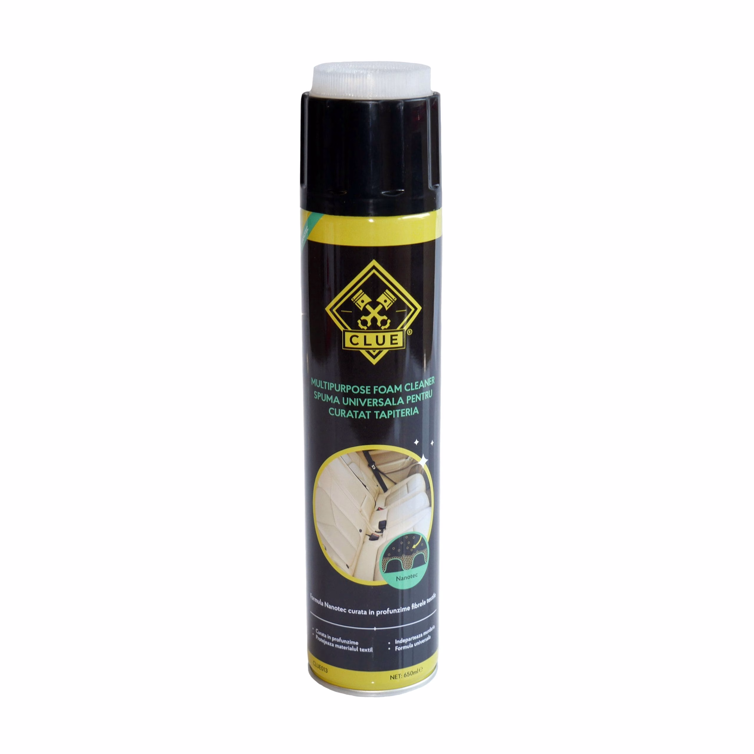 Spray cu spuma Nanotec pentru curatat tapiteria 650 ml CLUE